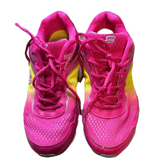 FILA Women’s Running Shoes Size 7 DLS Cool Max Pink Yellow Memory Foam Sneakers - Picture 2 of 8